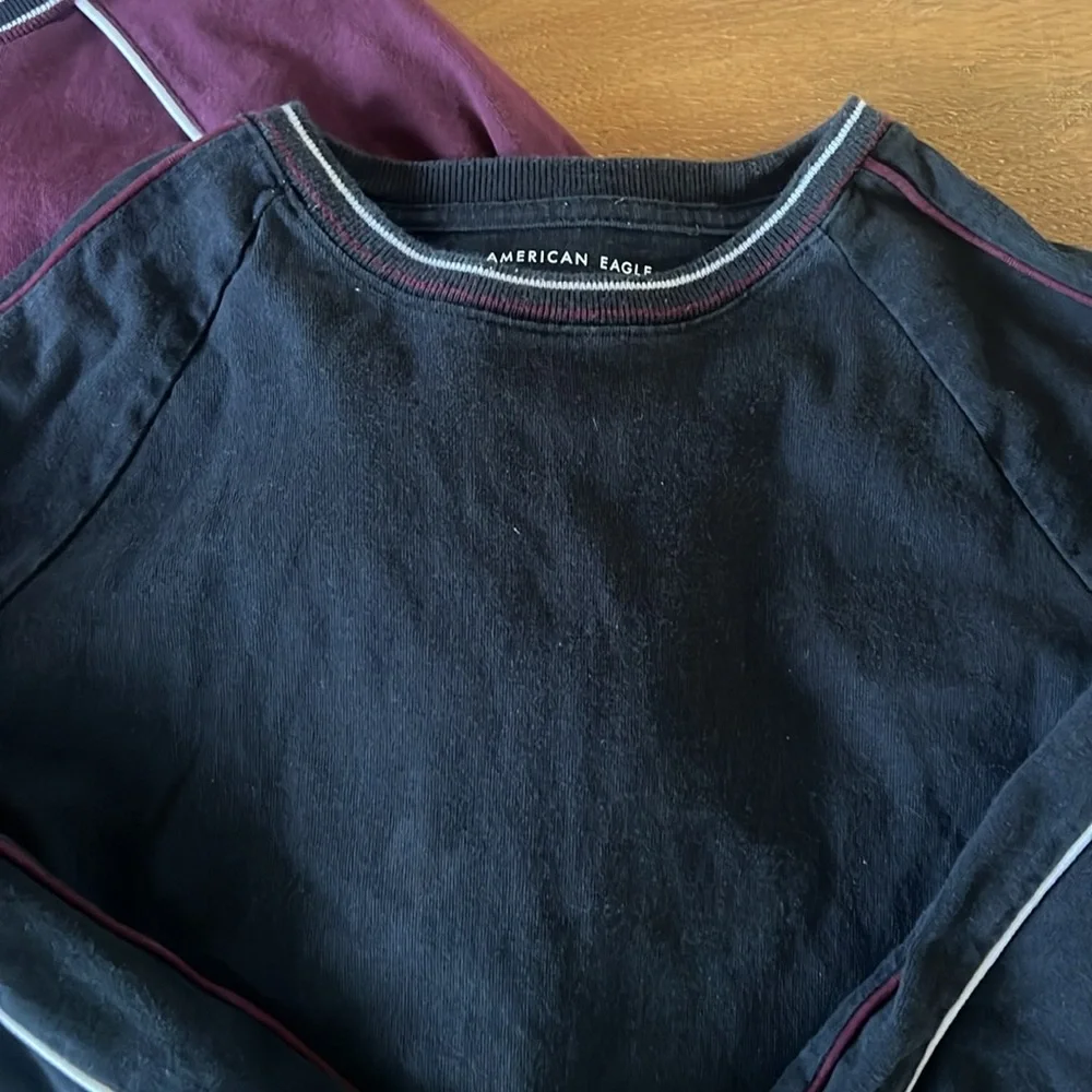 LOT OF 2 Men’s AEO Cotton Crewneck Sweaters Long Sleeve Top M - Picture 3 of 5